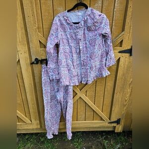 Women's Paisley Pajama Set - Pink and Purple